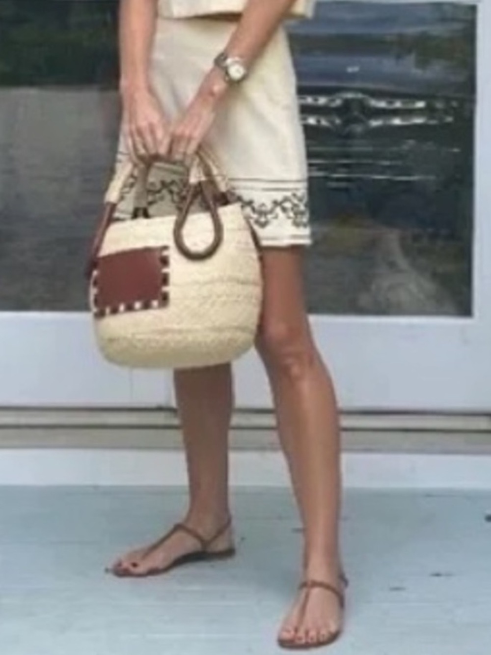 Julia Amory Mustique Skirt Buttercup Oxford Size XL Embroidered Preppy.       24 - Picture 3 of 9
